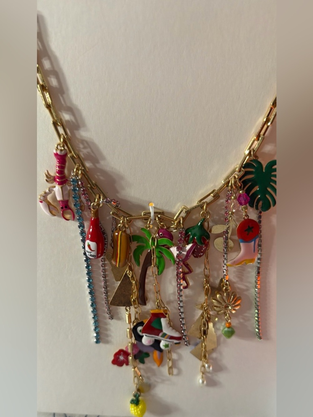 Zara charm link necklace, tropical vacation themed, festival - Picture 13 of 15